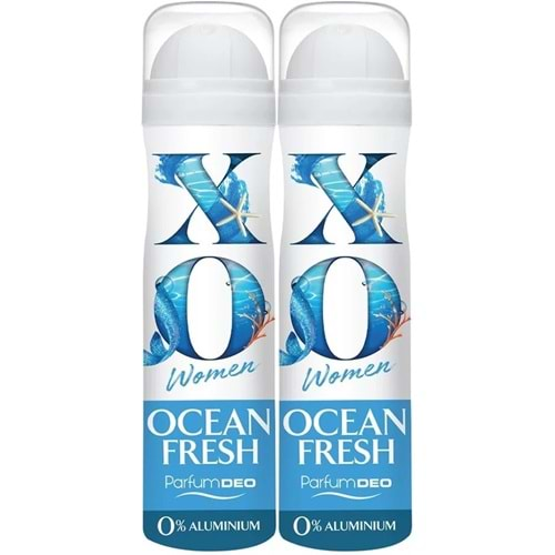 XO Deodorant 150ML Women-Kadın Ocean Fresh (2 Li Set)