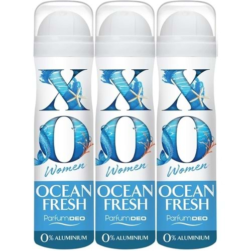 XO Deodorant 150ML Women-Kadın Ocean Fresh (3 Lü Set)