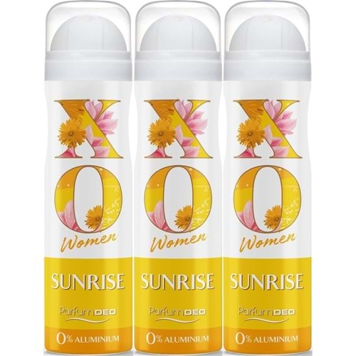 XO Deodorant 150ML Women-Kadın Sunrise (3 Lü Set)