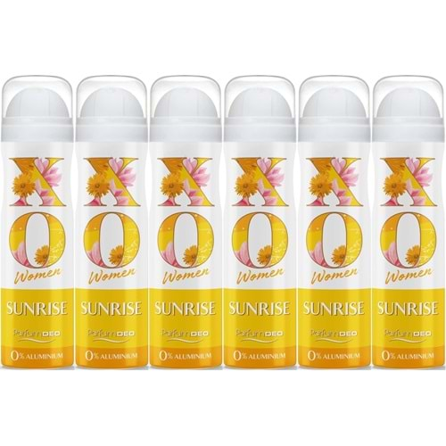 XO Deodorant 150ML Women-Kadın Sunrise (6 Lı Set)