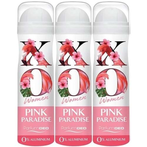 XO Deodorant 150ML Women-Kadın Pink Paradise (3 Lü Set)