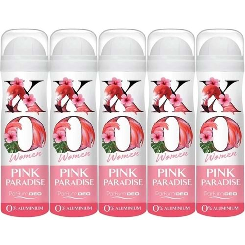 XO Deodorant 150ML Women-Kadın Pink Paradise (5 Li Set)