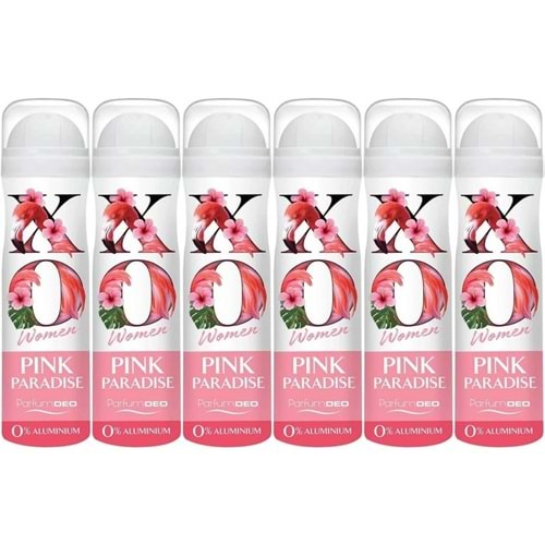 XO Deodorant 150ML Women-Kadın Pink Paradise (6 Lı Set)