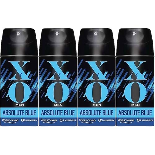 XO Deodorant 150ML Men-Erkek Absolute Blue (4 Lü Set)