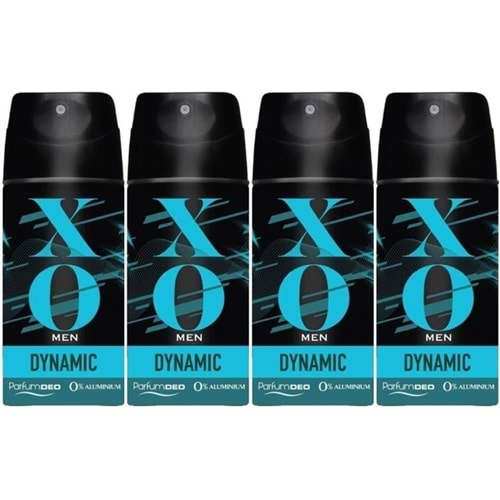 XO Deodorant 150ML Men-Erkek Dynamıc (4 Lü Set)