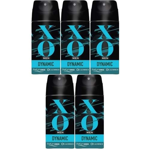 XO Deodorant 150ML Men-Erkek Dynamıc (5 Li Set)