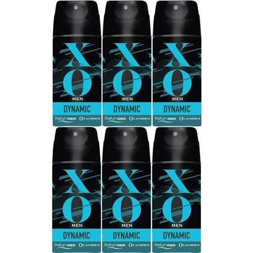 XO Deodorant 150ML Men-Erkek Dynamıc (6 Lı Set)