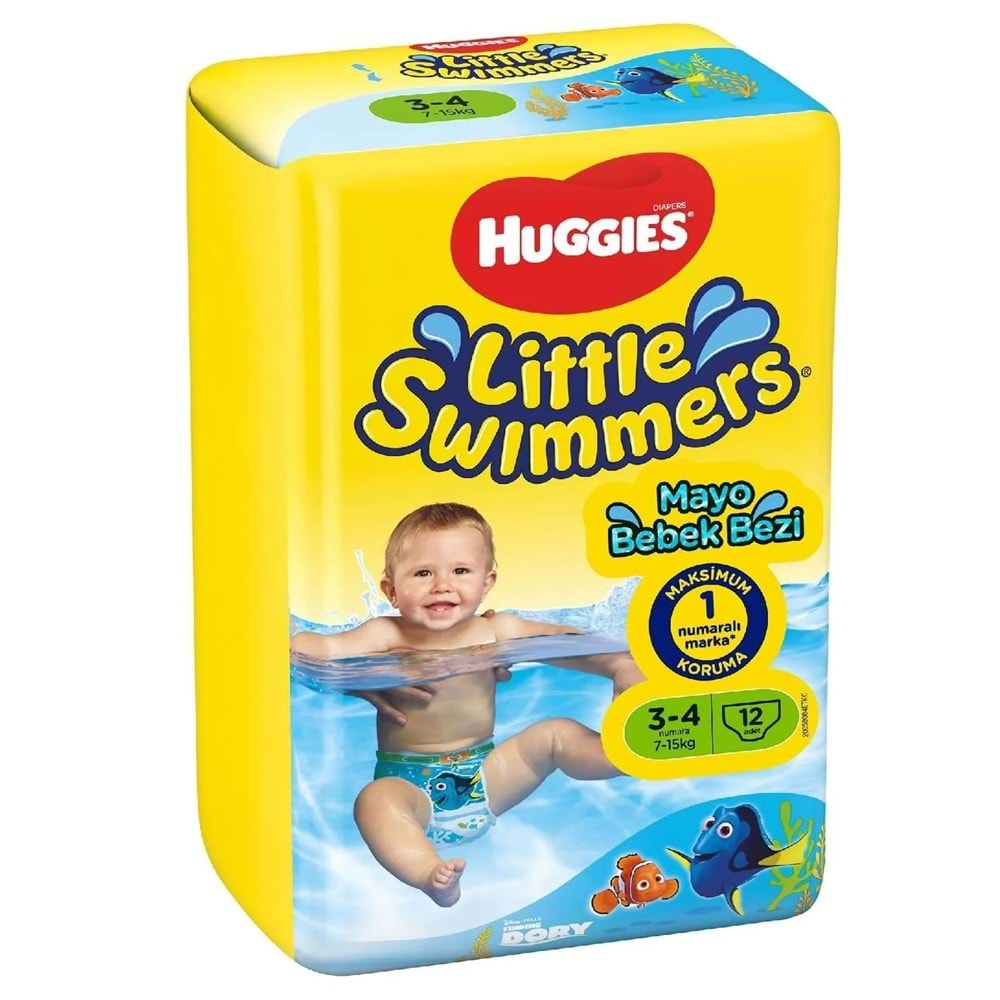 Huggıes Little Swımmers Mayo Bebek Bezi Beden:3-4 (7-15KG) Tekli (İç Adet 12)