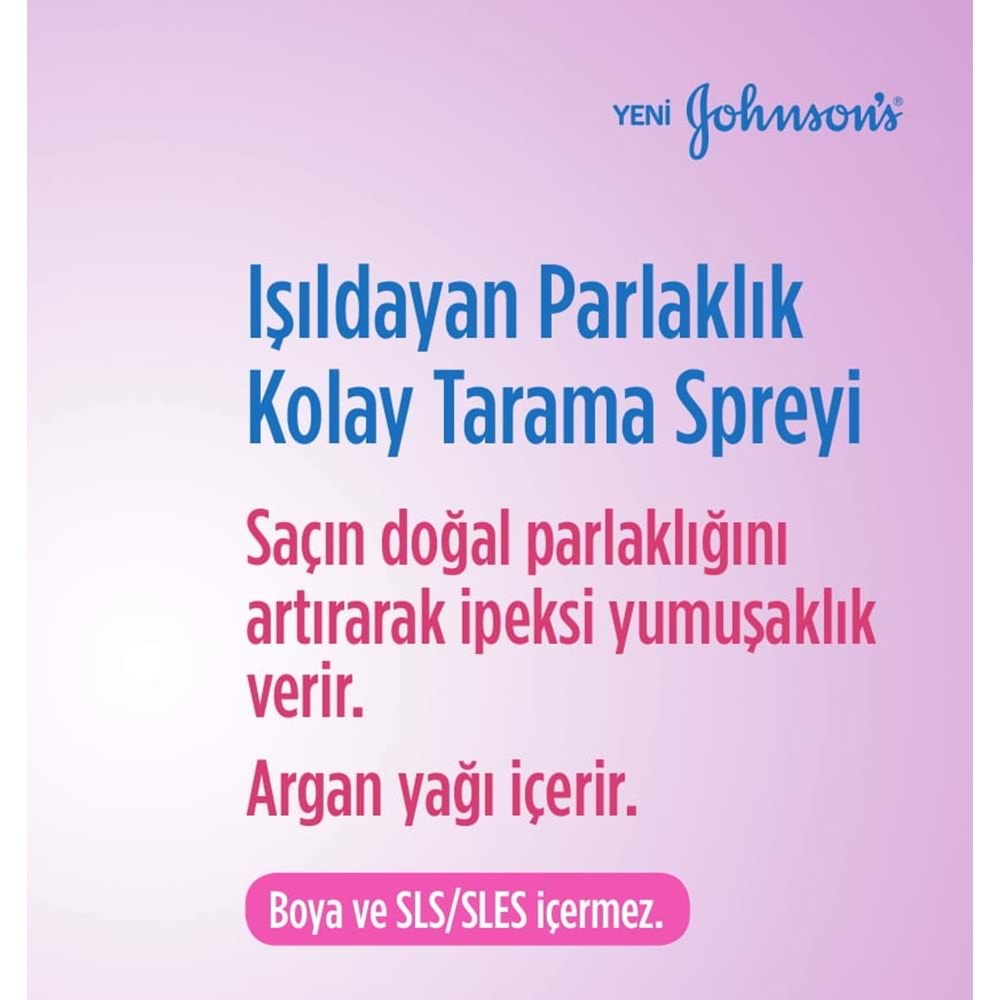 Johnsons Baby Bebek Kolay Tarama Spreyi 200ML Işıldayan Parlaklık