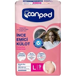 Canped Külotlu Mesane Pedi - İnce Emici Külot Büyük/Large (İç Adet 9) Tekli Pk