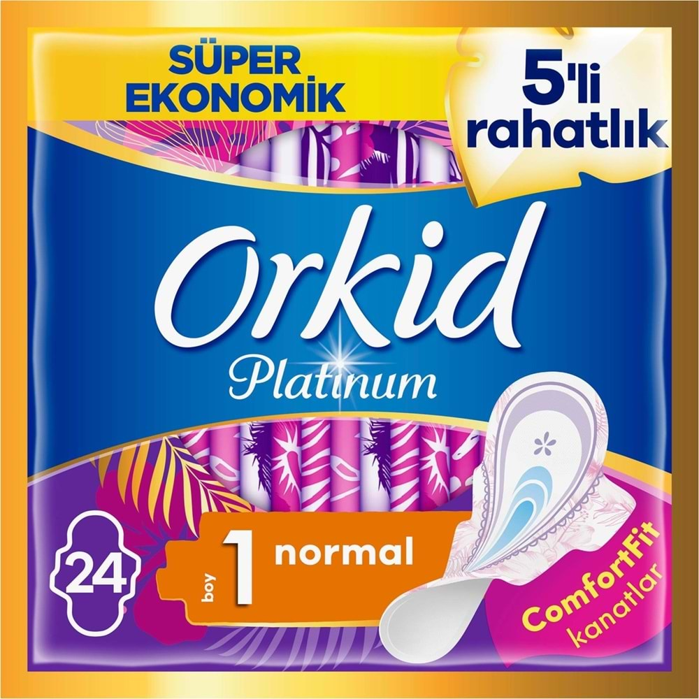 Orkid Platinum Hijyenik Ped Normal 24 Adet Süper Ekonomik Pk