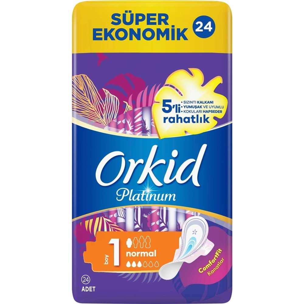 Orkid Platinum Hijyenik Ped Normal 24 Adet Süper Ekonomik Pk