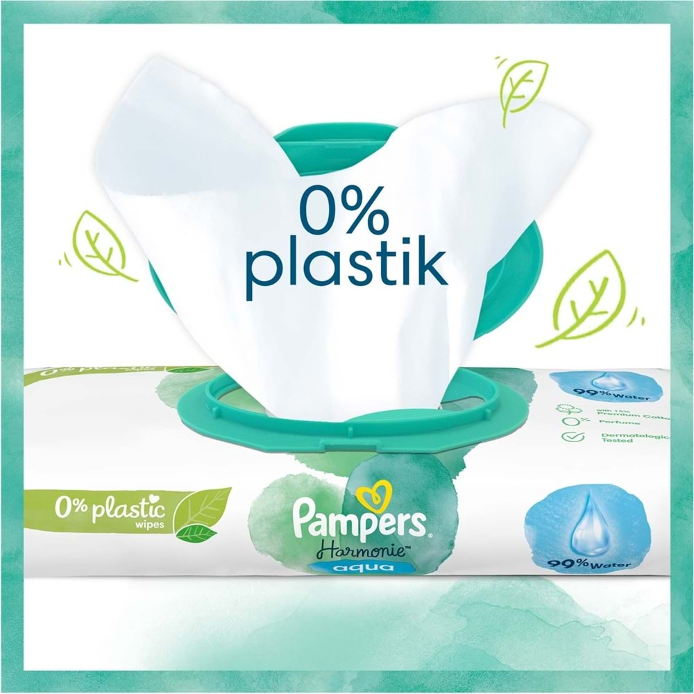 Prima Pampers Harmonie Islak Havlu Mendil Aqua Pure 48 Yaprak 3 Lü Set (144 Yaprak) Organik Pamuk