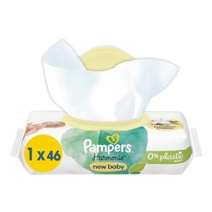 Prima Pampers Harmonie Islak Havlu Mendil Aqua Yeni doğan-New Baby 46 Yaprak Tekli Pk