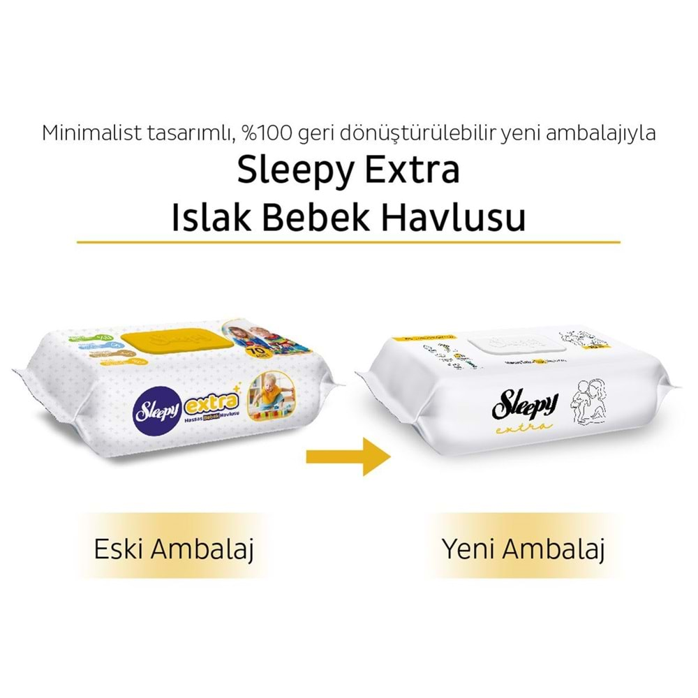 Sleepy Islak Havlu Mendil 70 Yaprak Extra Plastik Kapaklı (3 Lü Pk) 210 Yaprak