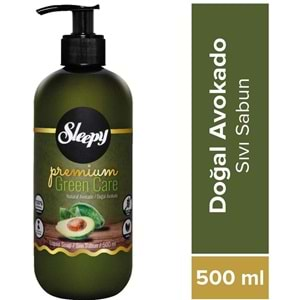 Sleepy Sıvı Sabun Premium 500ML Green Care Serisi (Doğal Aloe Vera/Avokado/Adaçayı)