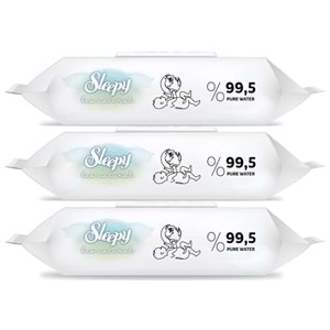 Sleepy Islak Havlu Mendil Bio Natural 40 Yaprak Yeni Doğan (3 Lü Pk) Plastik Kapaklı 120 Yaprak