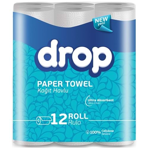 Drop Kağıt Havlu Çift Katlı 12 Li Paket