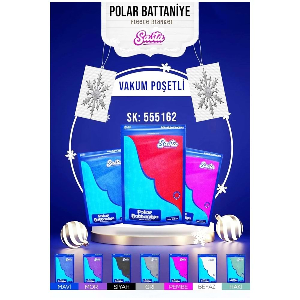 Sasta Polar Battaniye 180X210CM Çift Kişilik (TV - Televizyon)