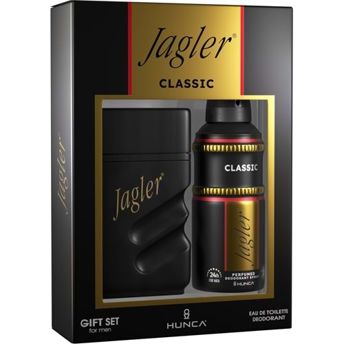 Jagler Parfüm Seti Erkek / Men 90ML Classic + 150ML Deodorant (Siyah)