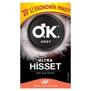 Okey Prezervatif 20 Adet Ultra Hisset Ekonomik Pk