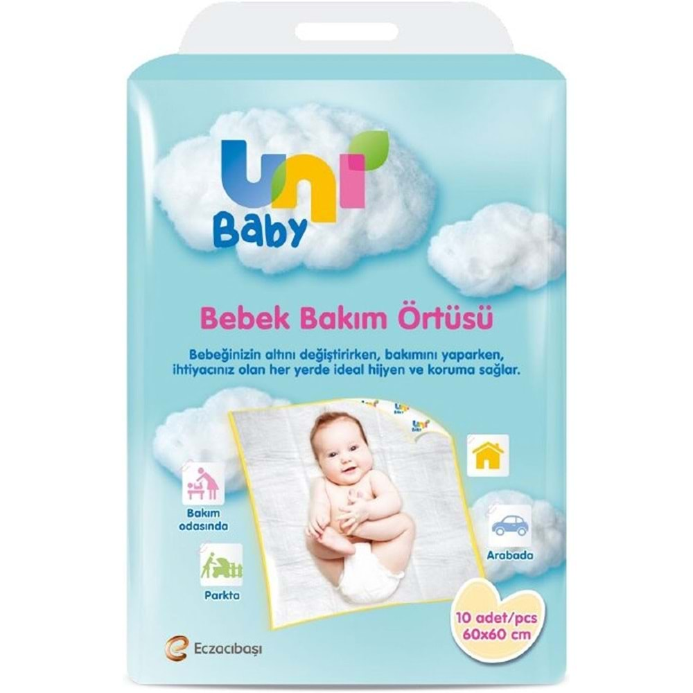 Uni Baby Bebek Bakım Örtüsü 60*60CM (İç Adet 10) Tekli Pk