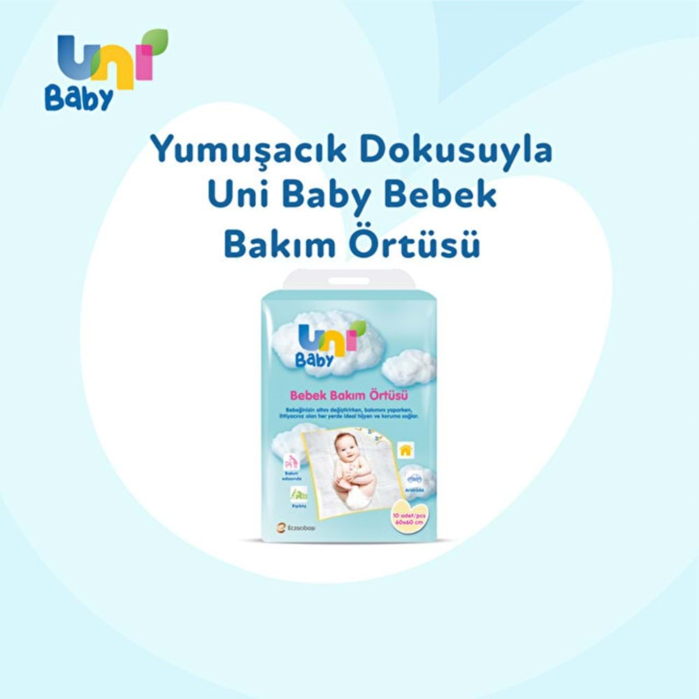 Uni Baby Bebek Bakım Örtüsü 60*60CM (İç Adet 10) Tekli Pk