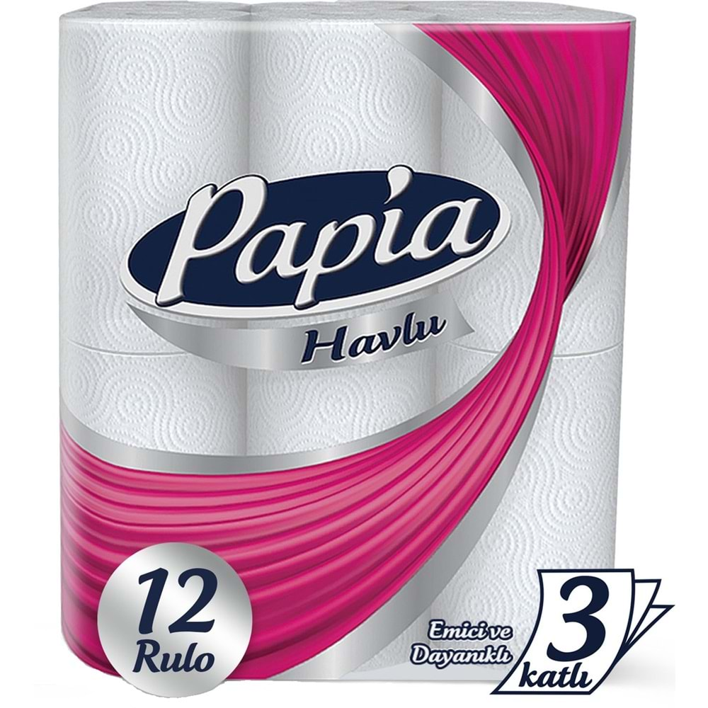 Papia kağıt Havlu 12 Li Pk (3 Katlı)