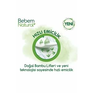 Bebem Bebek Bezi Natural Beden:5 (11-18Kg) Junior 80 Adet Ultra Fırsat Pk