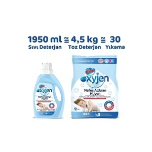 Bingo Sıvı Çamaşır Deterjanı Oxyjen Hipoalerjenik 1950ML Yasemin ve Beyaz Çay 30 Yıkama