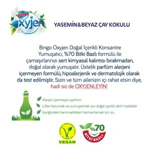 Bingo Oxjyen Yumuşatıcı Konsantre 1320ML Parfümsüz (55 Yıkama)