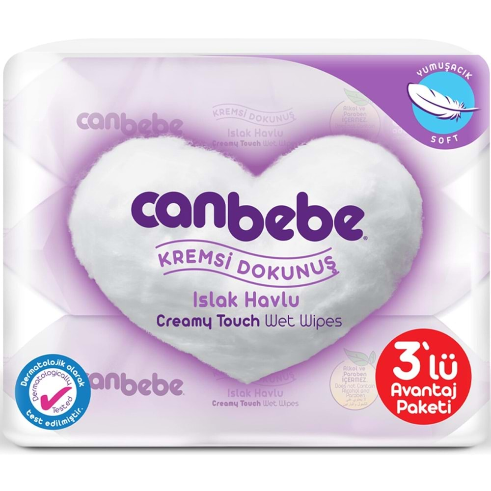 Canbebe Islak Havlu Mendil Kremsi Dokunuş 56 Yaprak (3 Lü Pk) 168 Yaprak