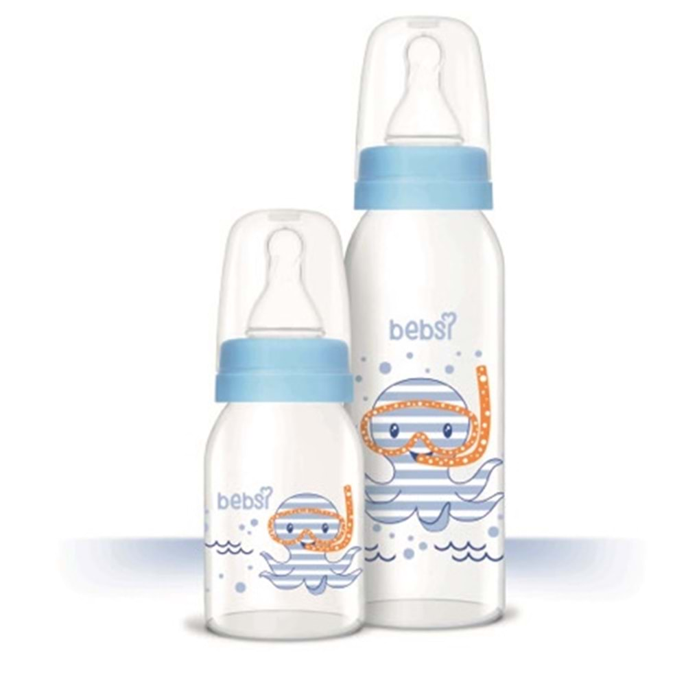 Bebsi Cam Biberon Seti Mavi (250ml+125ml)