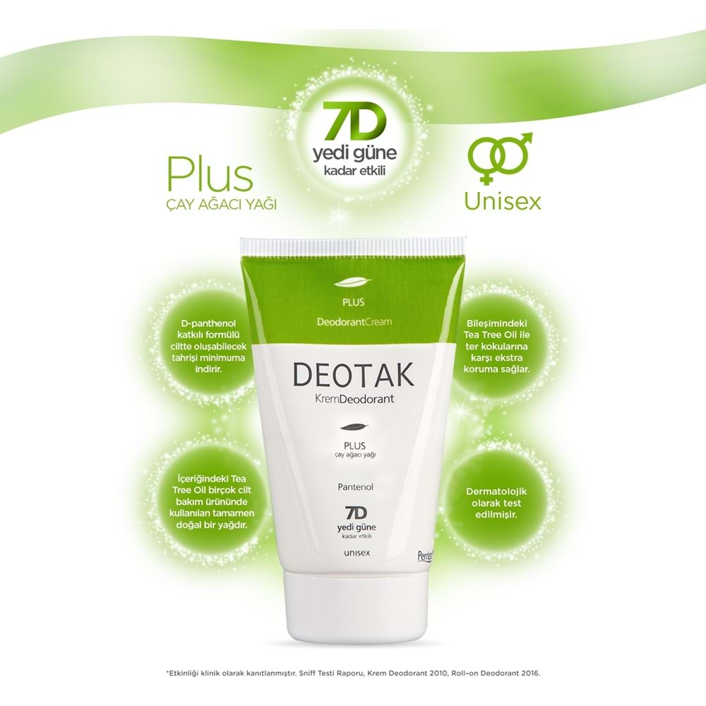 Deotak Krem Deodorant 35ML Plus (Çay Ağaçı Yağı)