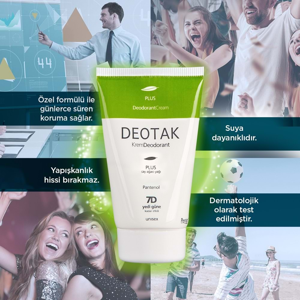 Deotak Krem Deodorant 35ML Plus (Çay Ağaçı Yağı)