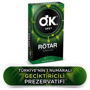 Okey Prezervatif 10 Adet Rötar (Geciktirici Etkili)