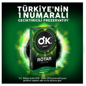 Okey Prezervatif 10 Adet Rötar (Geciktirici Etkili)