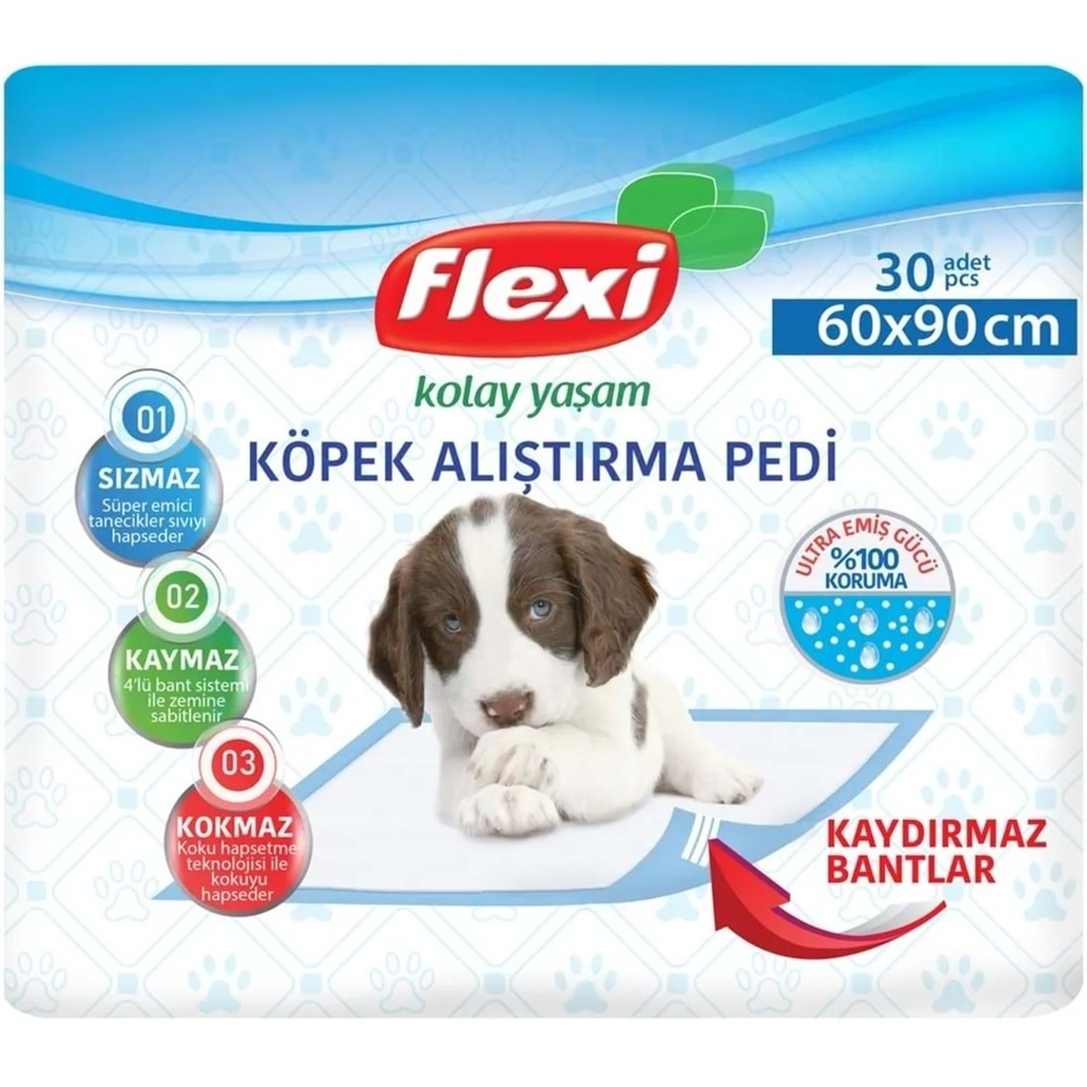 Flexi Evcil Hayvan Tuvalet Eğitim Pedi 60*90CM 30 Adet Tekli Pk