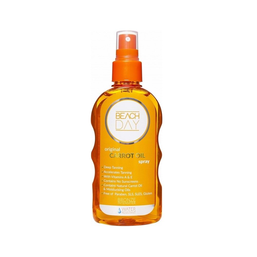 Beach Day Bronzlaştırıcı Carrot Oıl Yoğun Havuç Yağ 0F 150ML Sprey