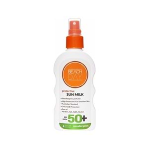 Beach Day Koruyucu Sun Mılk Süt Losyon 50+ (Alerji) 150ML Sprey