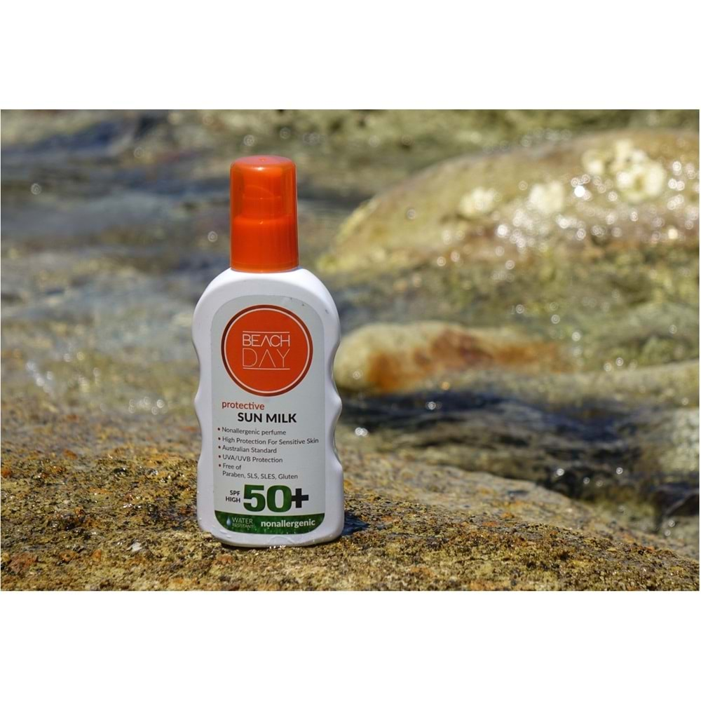 Beach Day Koruyucu Sun Mılk Süt Losyon 50+ (Alerji) 150ML Sprey