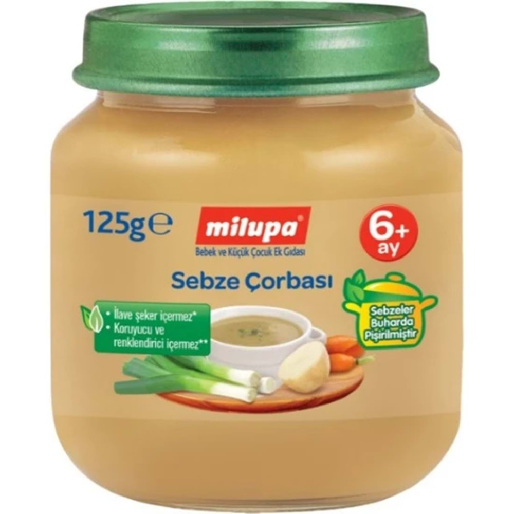 Milupa Kavanoz Maması Püre 125GR Sebze Çorbası