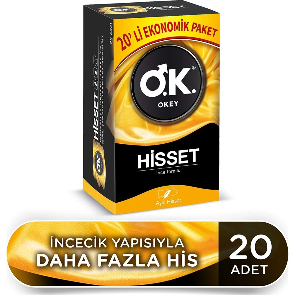 Okey Prezervatif 20 Adet Hisset Ekonomik Pk