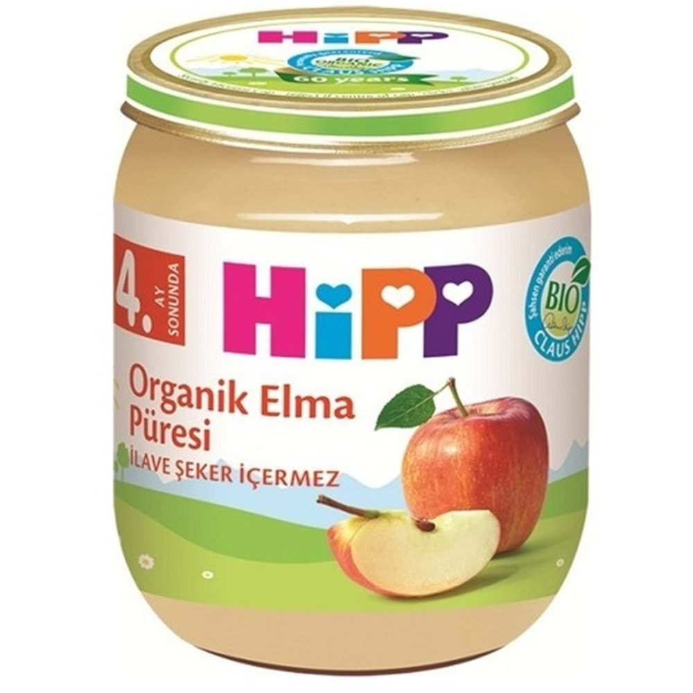 Hipp Organik Kavanoz Maması 125Gr Elma Püresi