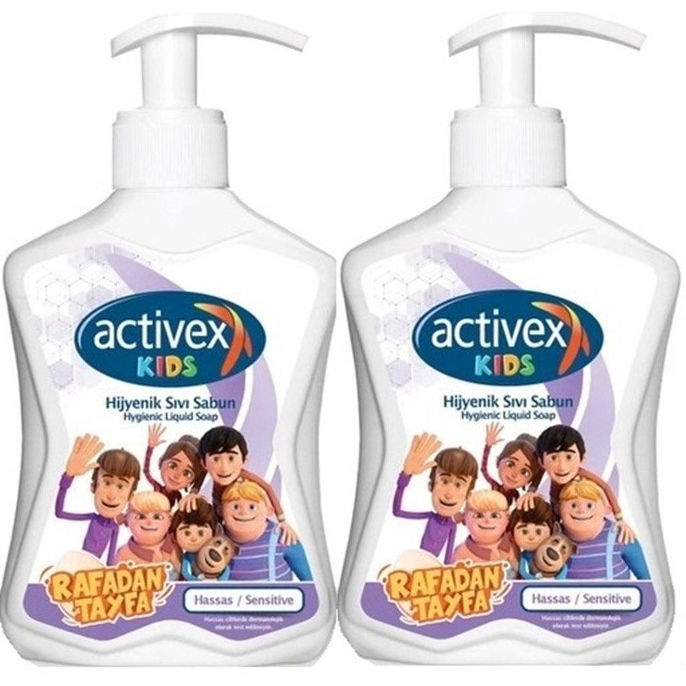 Activex Antibakteriyel Sıvı Sabun Hassas/Sensitive 300ML Pompalı (Rafadan Tayfa Serisi) (2 Li Set)