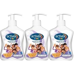 Activex Antibakteriyel Sıvı Sabun Hassas/Sensitive 300ML Pompalı (Rafadan Tayfa Serisi) (3 Lü Set)