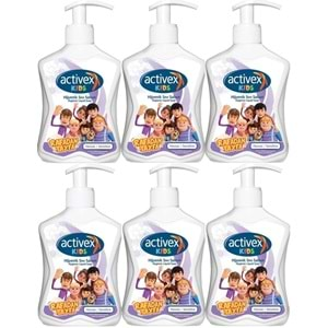 Activex Antibakteriyel Sıvı Sabun Hassas/Sensitive 300ML Pompalı (Rafadan Tayfa Serisi) (6 Lı Set)