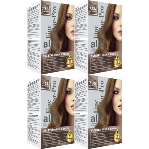 Alix 50ML Kit Saç Boyası 7.35 Bal Köpüğü (4 Lü Set)