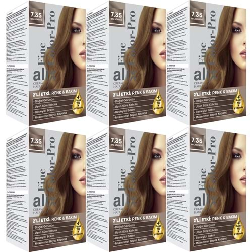 Alix 50ML Kit Saç Boyası 7.35 Bal Köpüğü (6 Lı Set)