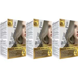 Alix 50ML Kit Saç Boyası 9.1 Küllü Sarı (3 Lü Set)